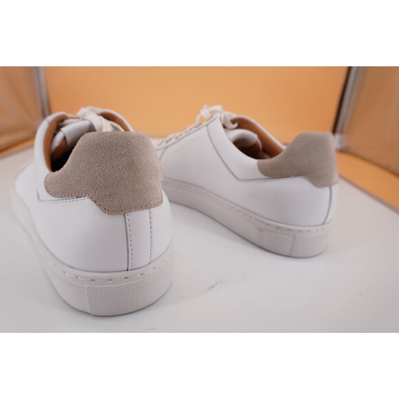 Magnanni Bobbie Ivory White Leather Low Top Sneaker SZ 8 New Lace Up Burnished - Picture 10 of 12